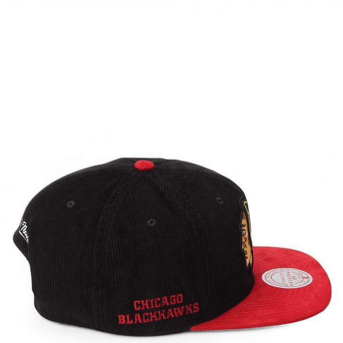 NHL Chicago Blackhawks Sueduroy Snapback Hat Black
