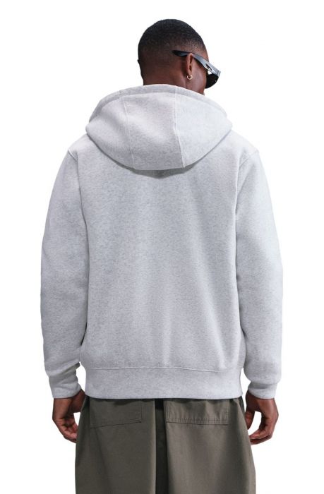 Club Full-Zip Fleece Hoodie Birch Heather /White
