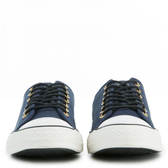Converse Men's Chuck Taylor All Star Crafted Navy Blue Suede Low Tops OBSIDIAN/EGRET/BLACK