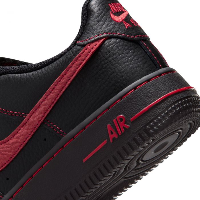Grade-School Air Force 1 LV8 Black/University Red-Black-Black