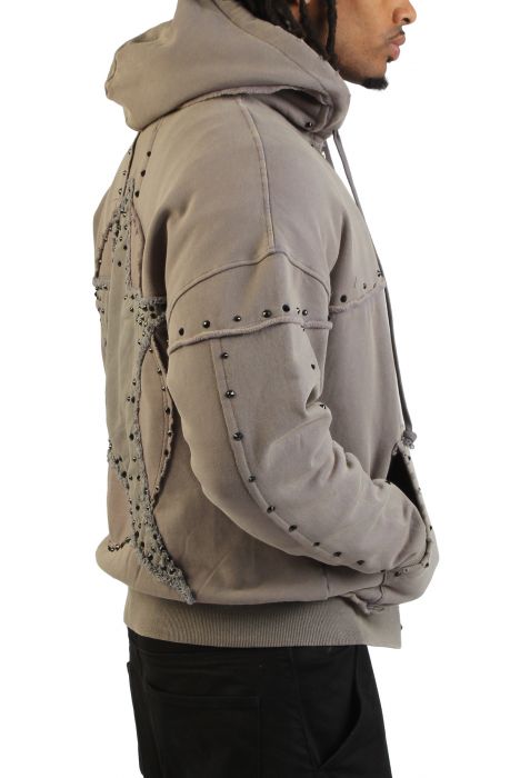Crystal Star Zip-Up Hoodie Gray