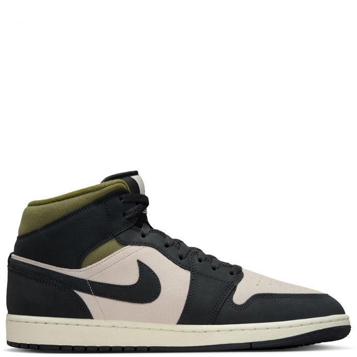 Air Jordan 1 Mid SE Lt Orewood Brn/Off Noir-Medium Olive