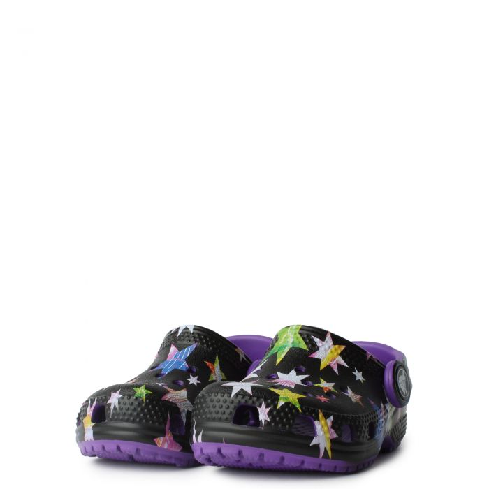 Toddler Classic Clog Neon Purple/Multicolor