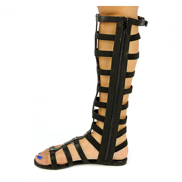 YOKI SHOES Women's Andrea-2 Gladiator Sandal ANDREA-2/BLACK - Shiekh