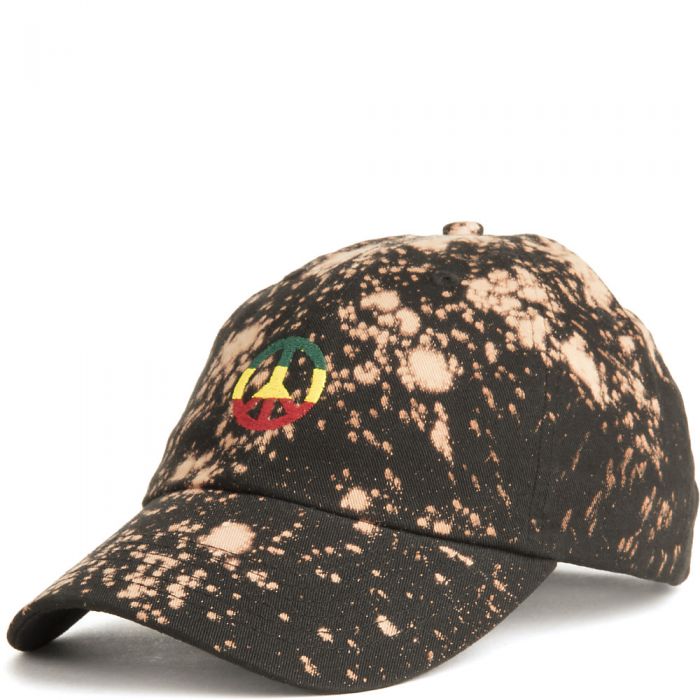 Rasta Strapback Hat Black/Splatter