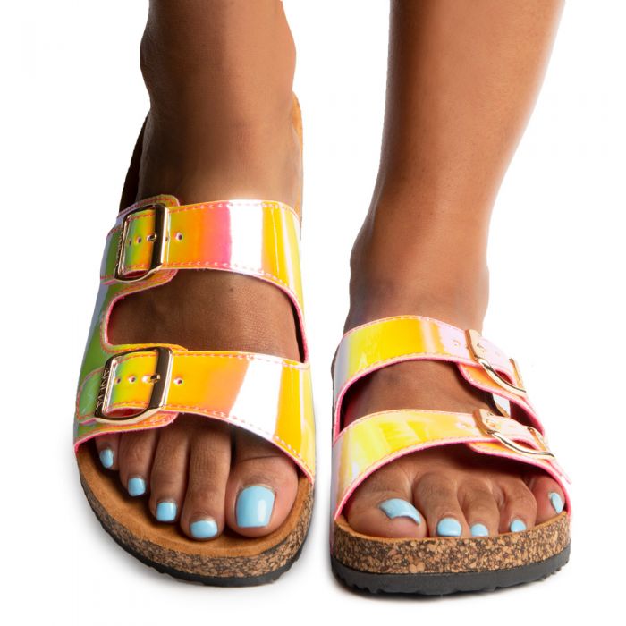 Glory-100 Sandals Pink Peacock