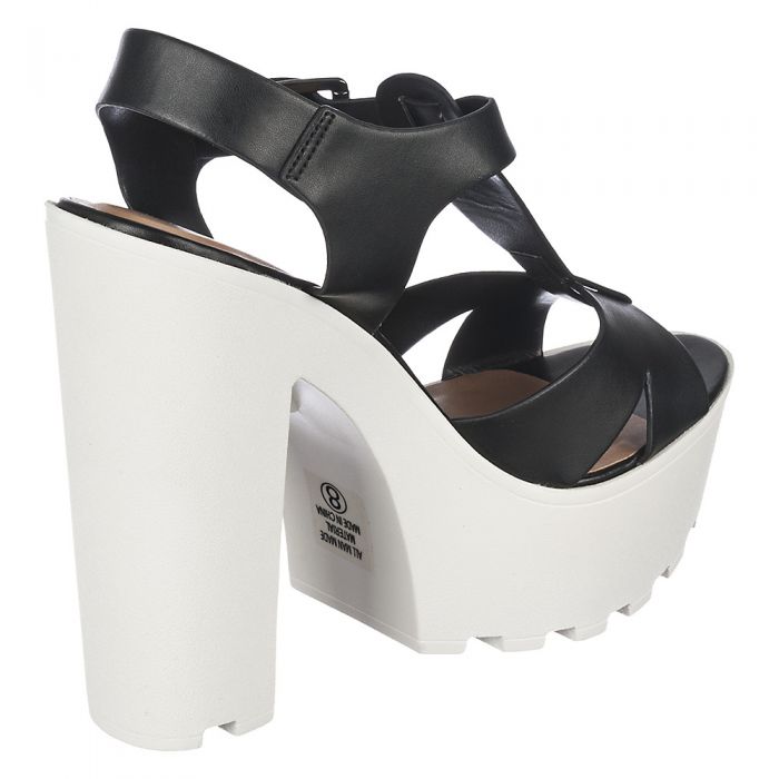 SHIEKH Women's LabS High Heel Sandal FD LABS/BLACK/WHITE Shiekh