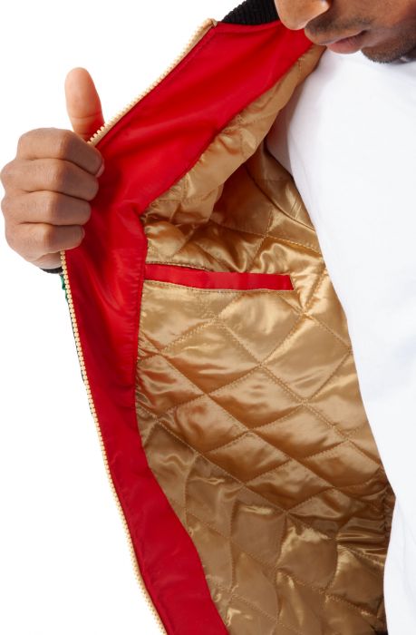 Los Angeles Dodgers Black History Month Jacket Red/Black/Green/Gold