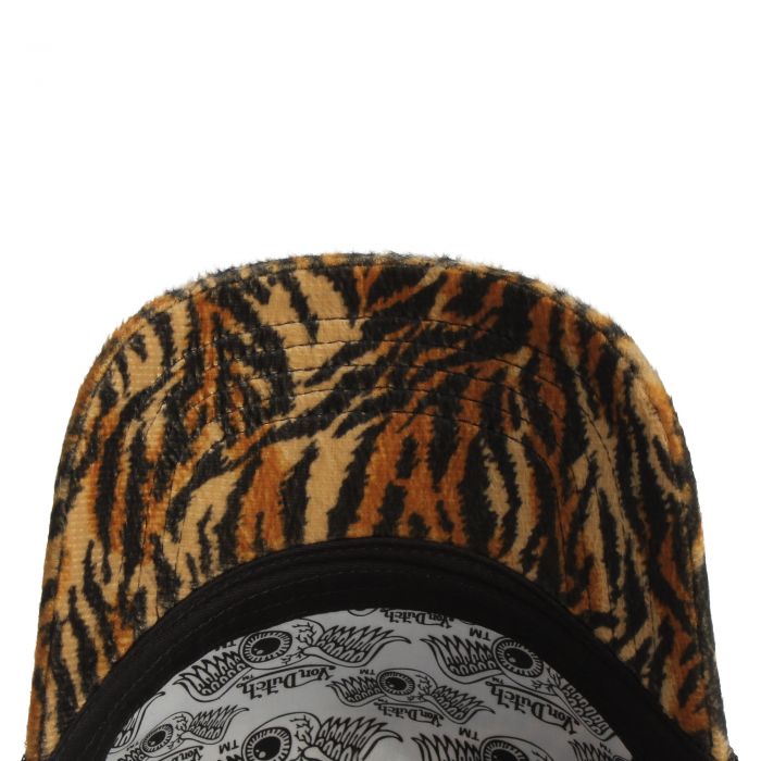 Tiger Stripe Velvet Trucker  Brown