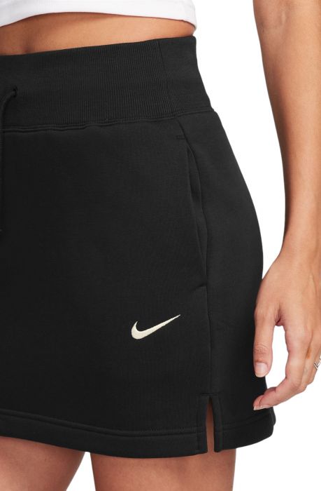 Phoenix Fleece Slim Mini Skirt Black/Sail