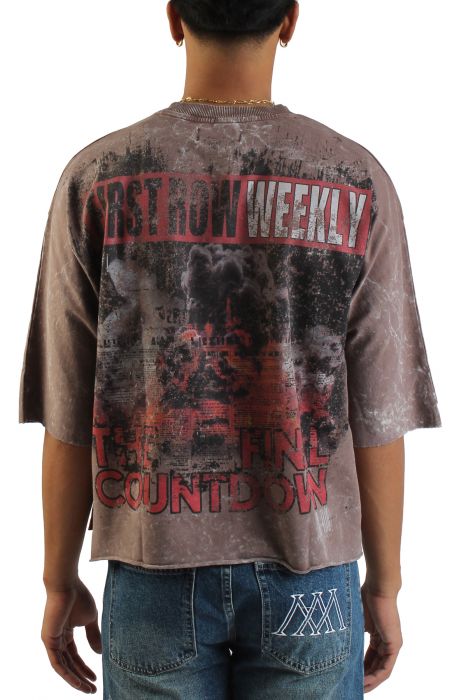 Countdown Cropped T-Shirt  Cafe Brown