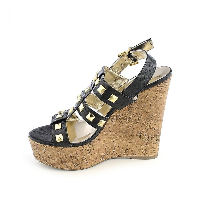 Zera-H Wedge Sandal Black