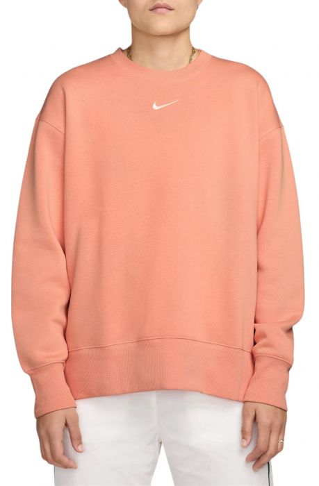  Phoenix Fleece Oversized Crew-Neck Sweatshirt Apricot Agate/Sail