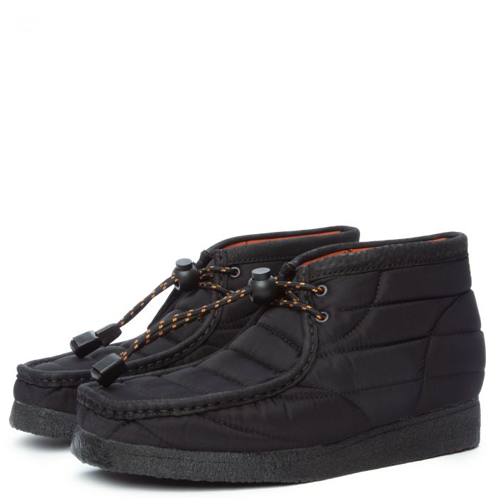 Wallabee Boot Black Quilted