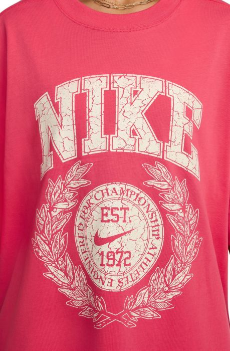 Essential Oversized T-Shirt Aster Pink/Pale Ivory