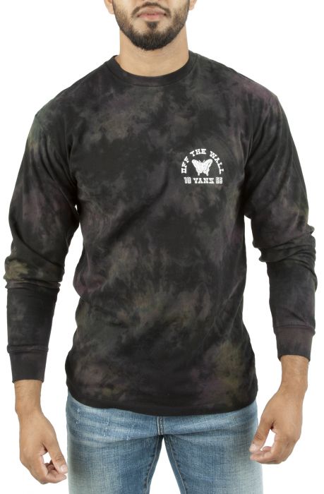 Tri Tie Dye Long Sleeve T-shirt Black