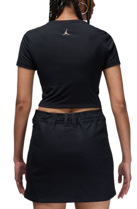 Slim Cropped T-Shirt Black