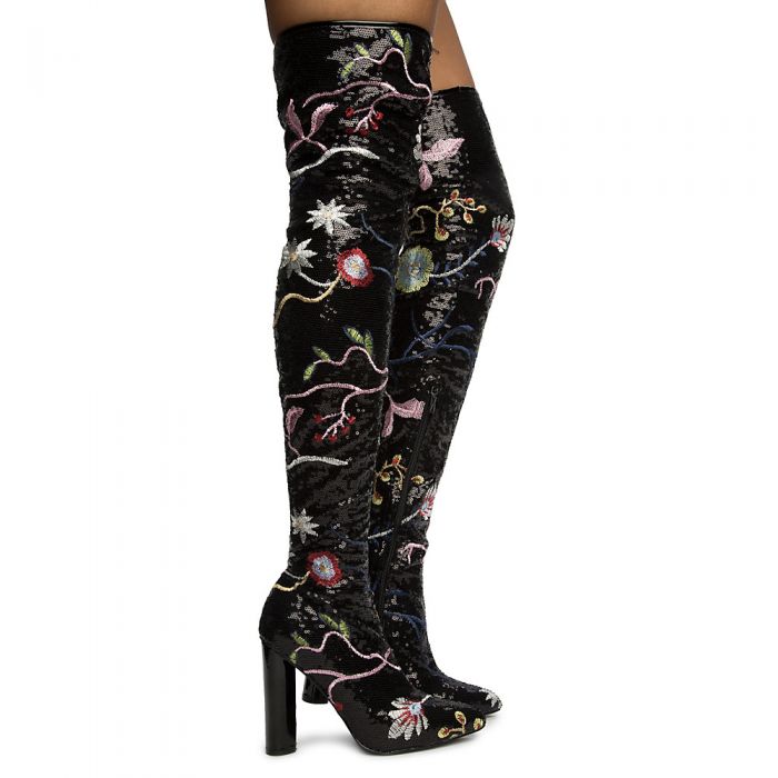 ELEGANT Zora-1 Thigh High Boots ZORA-1/BLACK - Shiekh