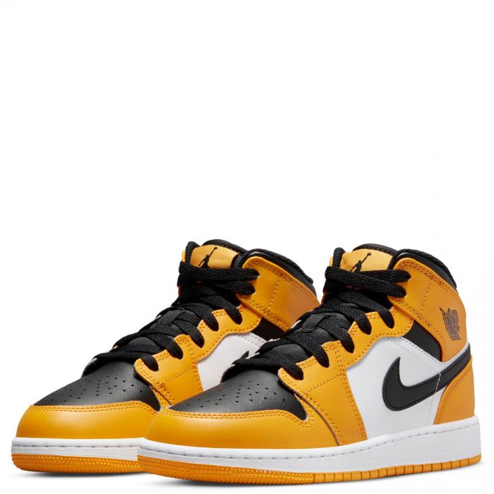 (GS) Jordan 1 Mid Taxi/Black-White