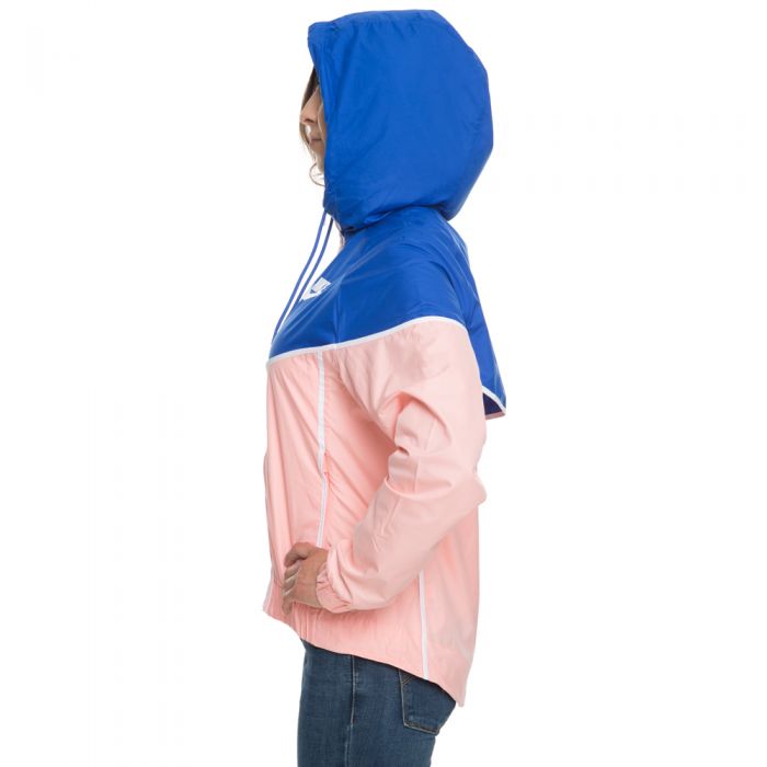 WOMEN'S NIKE SPORTSWEAR WINDRUNNER JACKET BLEACHED CORAL/GAME ROYAL/WHITE