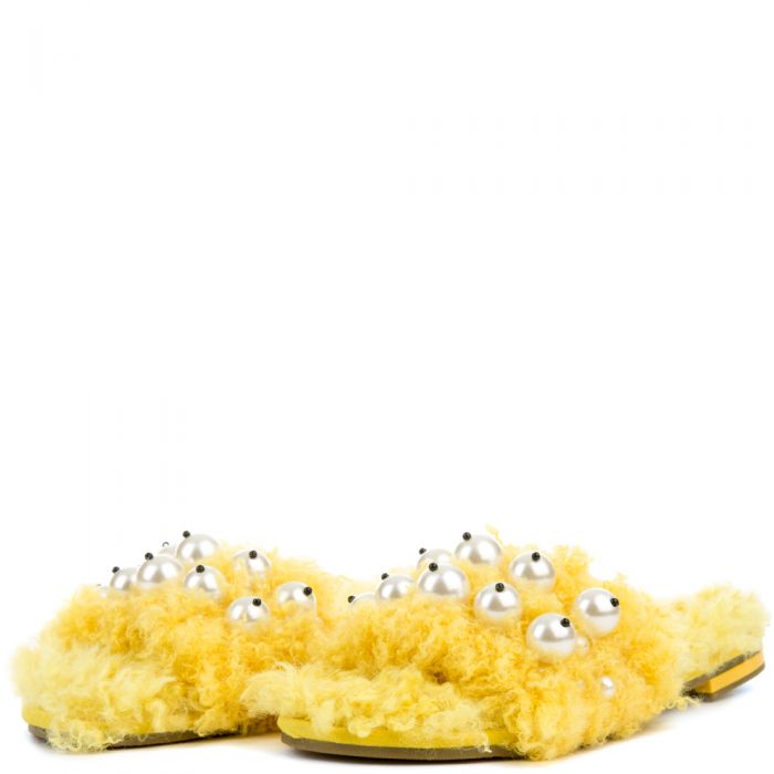 Cape Robbin Evelyn-7 Women's Yellow Fury Sandal Yellow