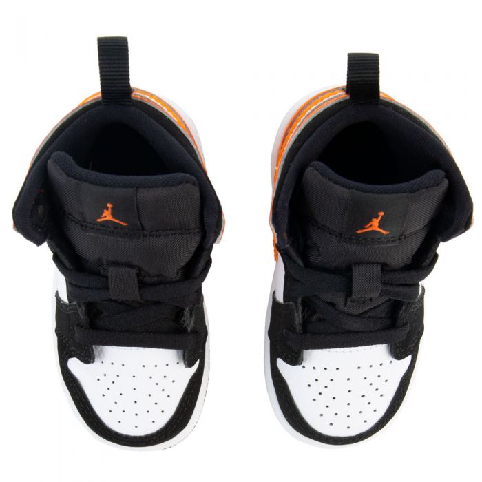 air jordan 1 mid black starfish white