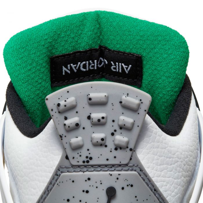 Women's Air Jordan 4 Retro White/Black-University Red-Lucid Green