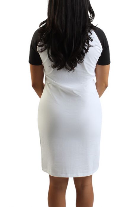 Adicolor 3-Stripes Raglan Short Sleeve Dress White/Black