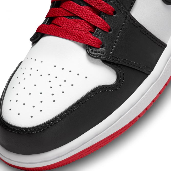 Air Jordan 1 Mid White/Gym Red-Black