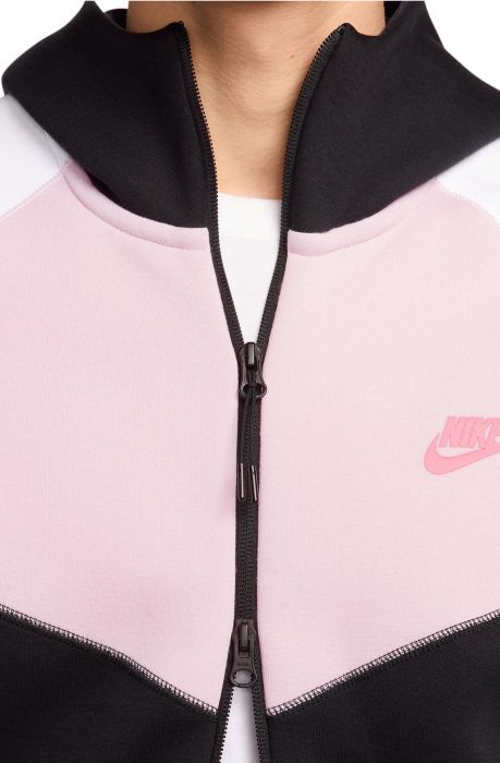 Sportswear Tech Fleece Windrunner Full-Zip Hoodie Black/White/Pink Foam