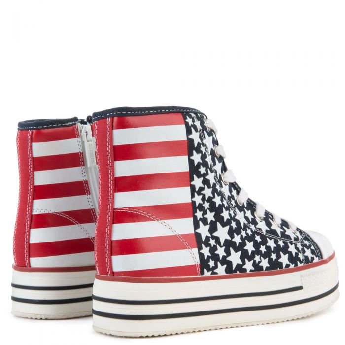 Platform Sneakers Red/White/Blue