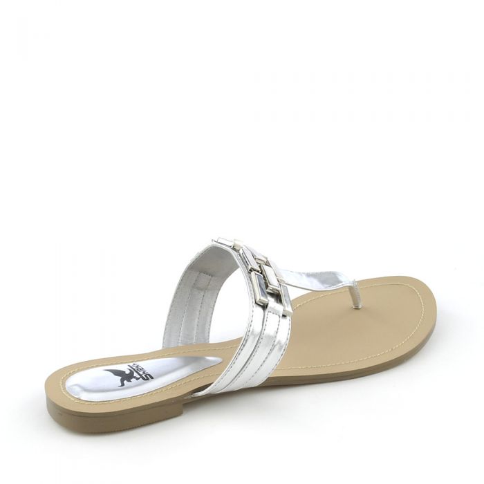 Women's Baugette Thong Sandal Silver