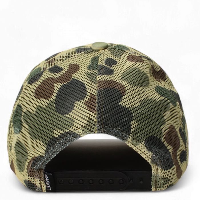 Smiley Camo Trucker Hat Green/Camo