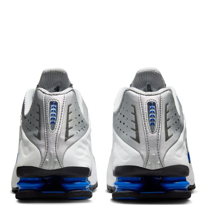 靴 NIKE SHOX R4 WHITE/SILVER-RACER BLUE Nike Shox R4 White Metallic Silver Racer Blue HQ1988-100