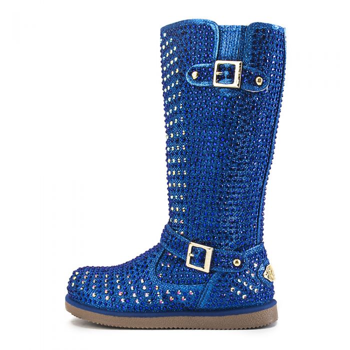 wide calf glitter boots