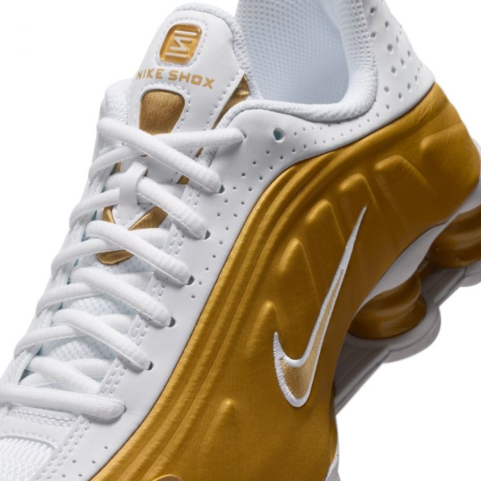 Grade-School Shox R4 Metallic Gold/Metallic Gold-White