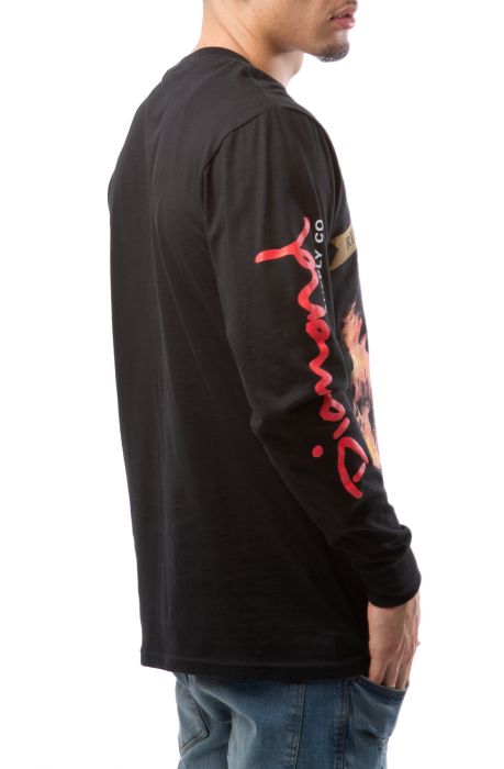 Ride Or Diamond Long Sleeve Tee Black