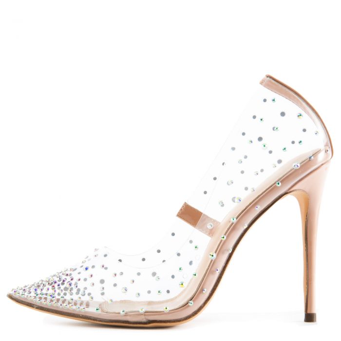 Badass-1 Pointy Toe Clear Pump Heels