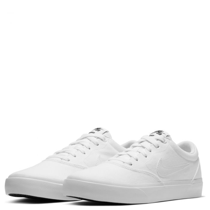 nike sb charge white canvas