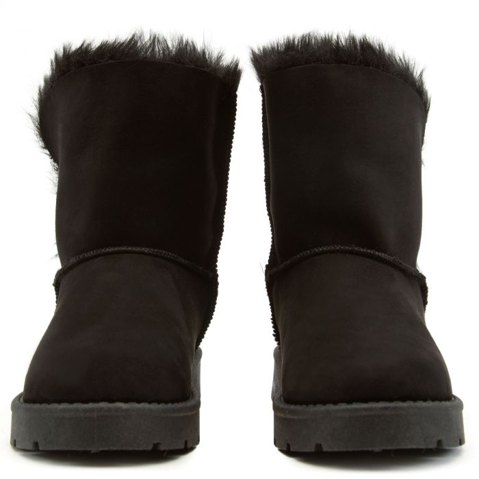 Frozen-23 Flat Fur Boots Black