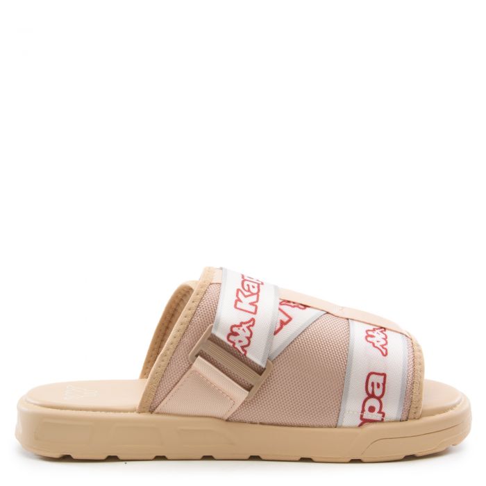 Logo Tape Kalpi Slides Beige Lt-Pink Lt