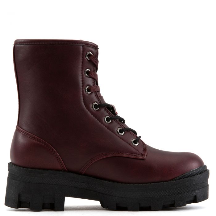 Dutch Combat Boots Wine/Black