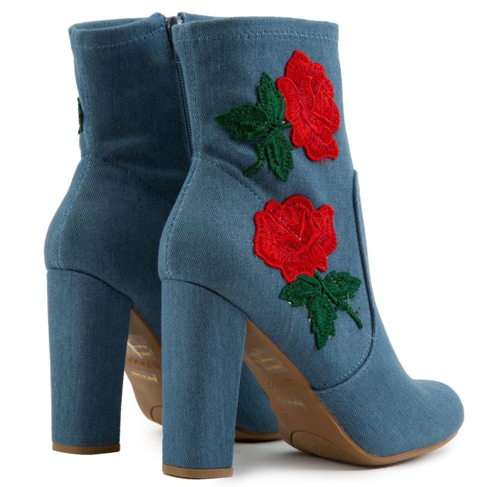 Living-21S Ankle Denim Booties