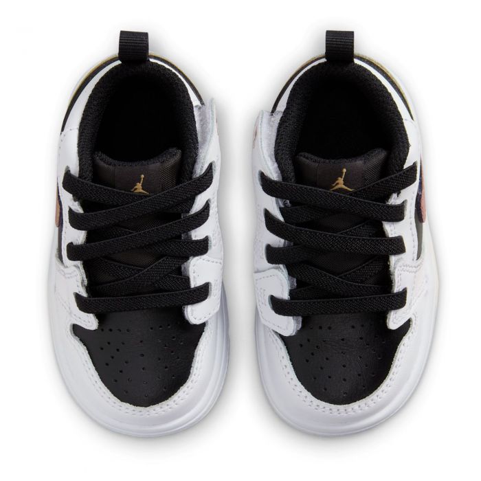 Toddler Jordan 1 Low  White/ Metallic Gold-Black
