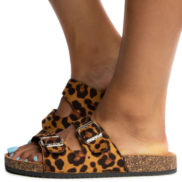 Glory-100 Sandals Leopard Suede