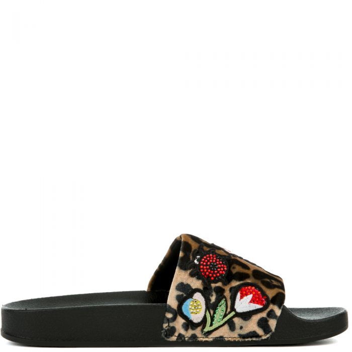 Women's Patches Slide in Multi LEOP MULTI