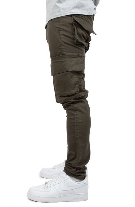 Treyton Cargo Utility Pants Dark Cargo Olive