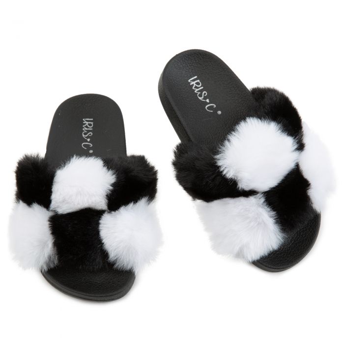 (PS) Bazic-Shi Fur Slides Black/White