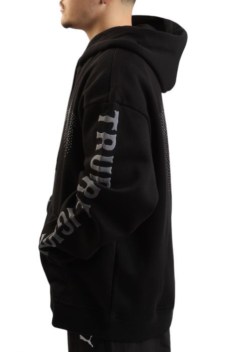 Studded Horseshoe Hoodie  Black