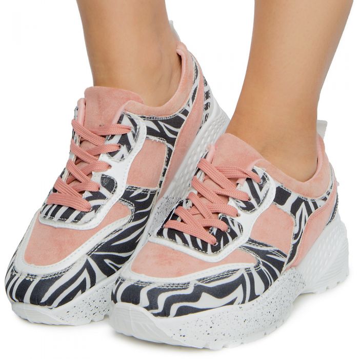 Women's Animal Print Sneaker ZEBRA/MUAVE